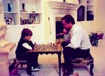 Ian and Collin playing chess