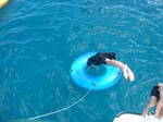 Diving off boat