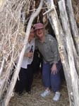 MB and Angela in the tepee
