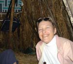 Susan in the tepee