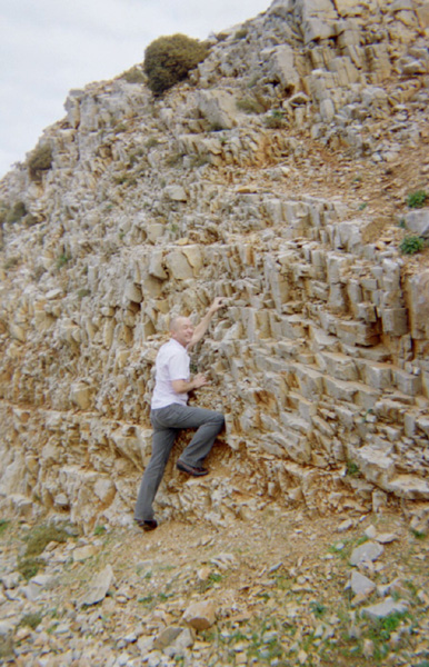 Ian Climbing Crete