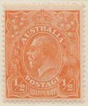 1914-23  1-2 Penny Orange