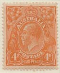 1914-23  4d Orange