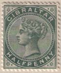008 1887 Halfpenny Dull Green