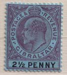 042 1903 2d Halfpenny Violet and Black on Blue