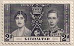 105 1937 2d Gray Black Coronation Issue