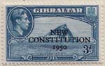 128 1950 3d Blue Adoption of Constitution