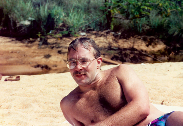 Thom at the beach