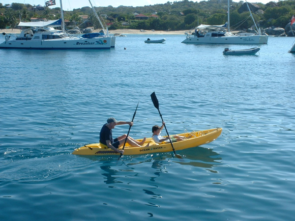 Cliff and Collin in Canoe