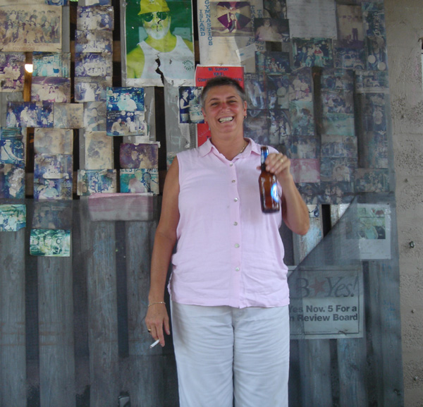 Susan in a seedy bar