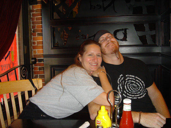 Tracey and Eric in the pub