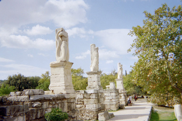 Along the agora way