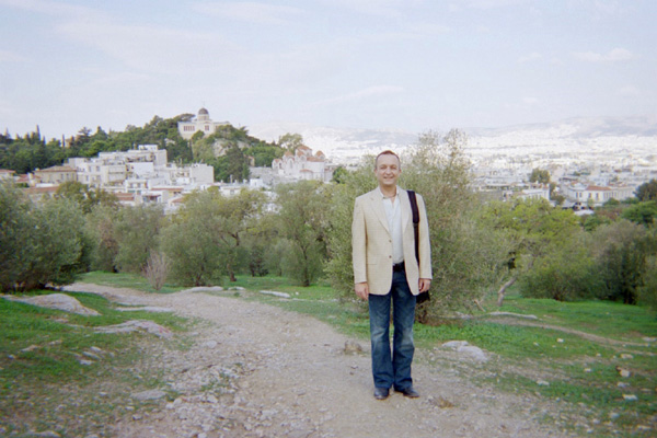 Ian amongst the Athenian olives