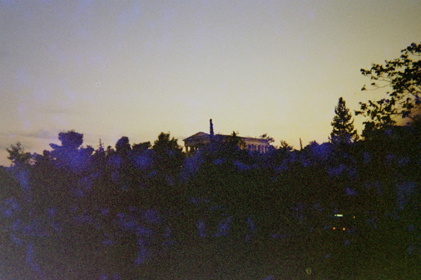 Spooky nighttime acropolis