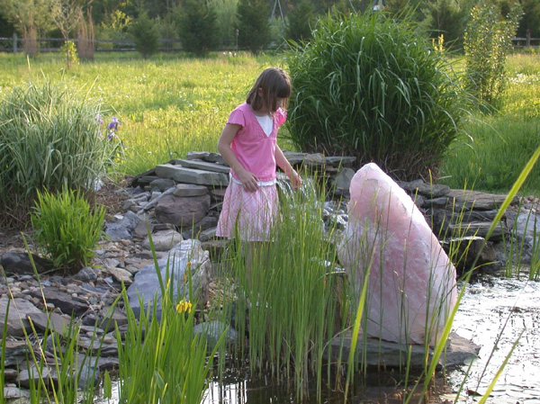 Nicole by the pond