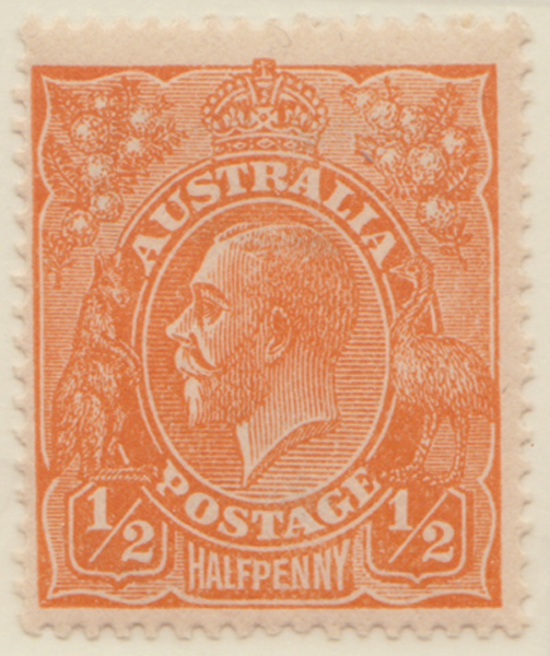 1914-23  1-2 Penny Orange