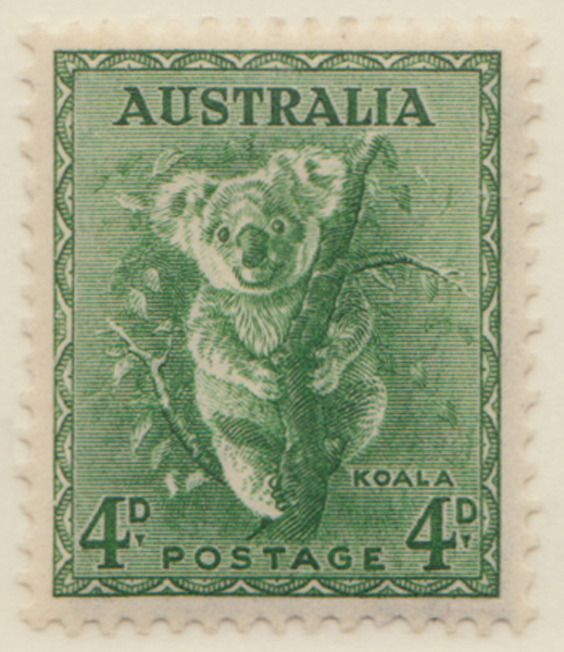 1942  4d green koala