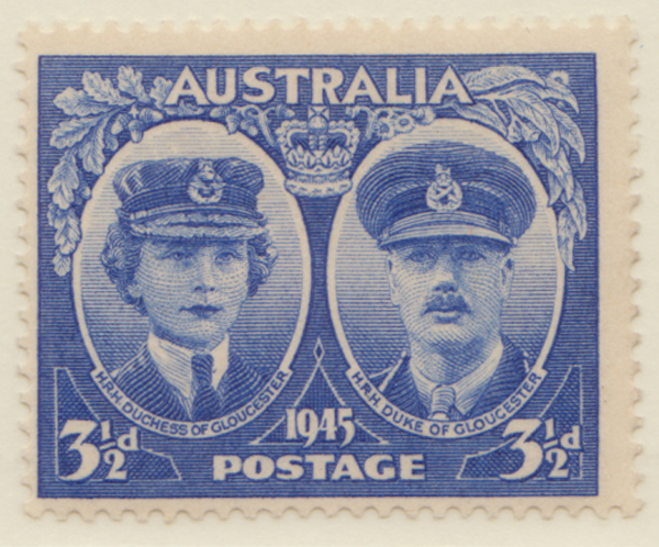 1945  3 1-2d blue gloucester