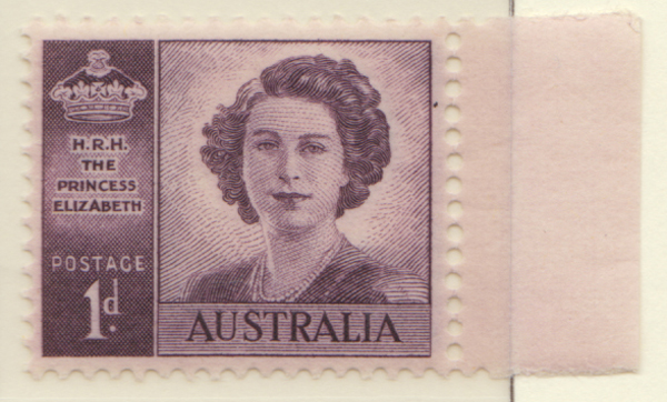 1947  1d purple elizabeth