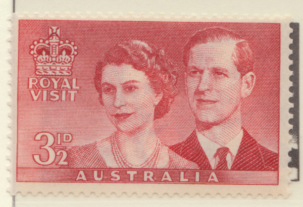 1954  3 1-2d red royal visit