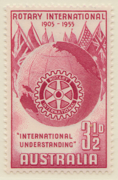 1955  3 1-2d scarlet rotary international