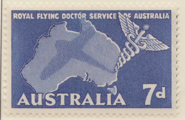 1957-58  7d blue flying doctor service