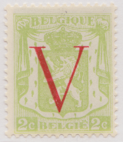 00361 1944 2c Pale Green Red Overprint