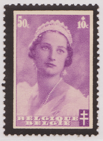 0B173 1935 50c + 10c Rose Lilac