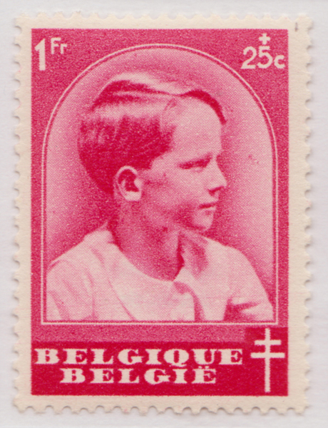 0B185 1936 1fr + 25c Cerise