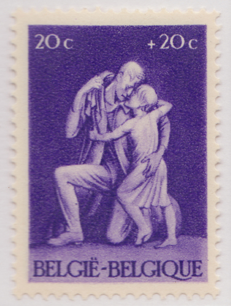 0B400 1945 20c + 20c Deep Purple