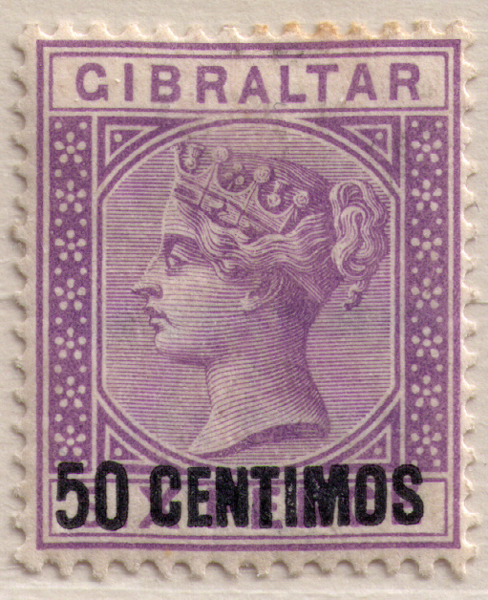 027 1889 50c on 6d Violet