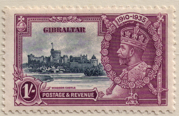 103 1935 1sh Brown Violet and Indigo Silver Jubilee