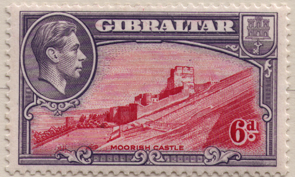 113 1938 6d Dull Violet and Carmine Rose Moorish Castle